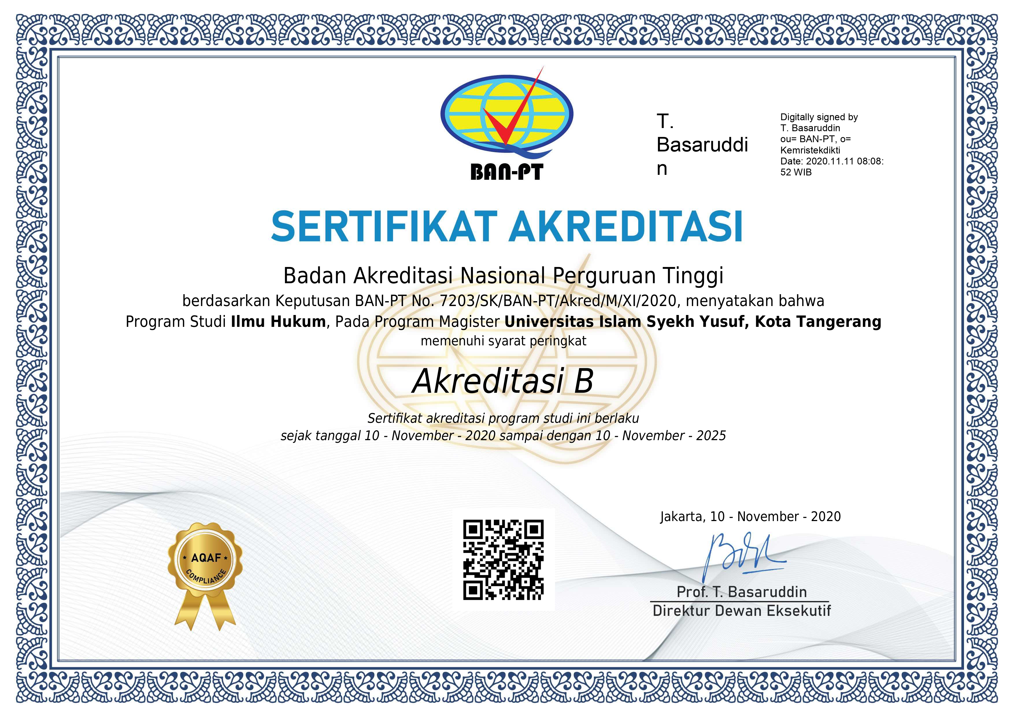 Sertifikat Akreditasi PT